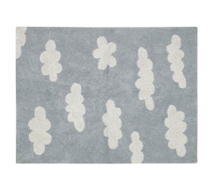 Lorena Canals Washable Rug Clouds Gris