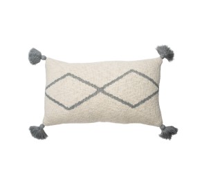 Knitted Cushion Little Oasis Nat Grey