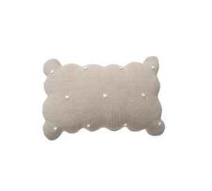 Knitted Cushion Biscuit Dune White