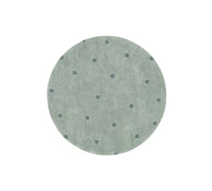 Washable rug Round Dot Blue Sage